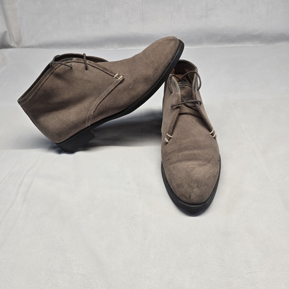Di Bianco‎ Suede Chukka Boots Men Size 8.5 Made In Italy Brown